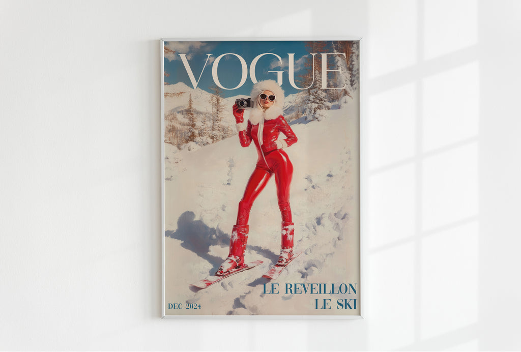 Après Ski Vogue Cover Print | Matte Vertical Poster