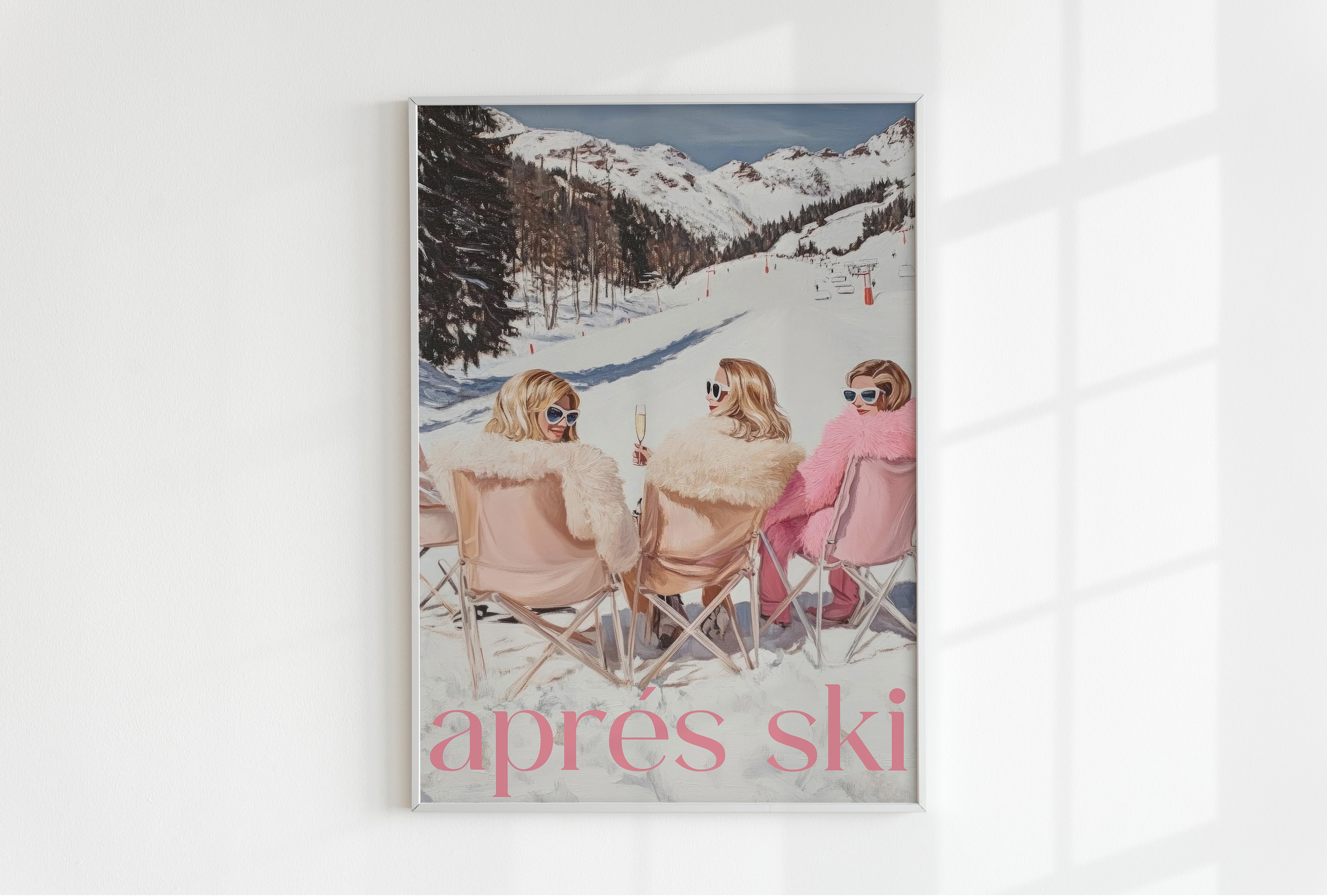 Après Ski Coquette Girls Print | Matte Vertical Poster