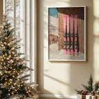 Pink Ski Equipment Print | Matte Vertical Poster