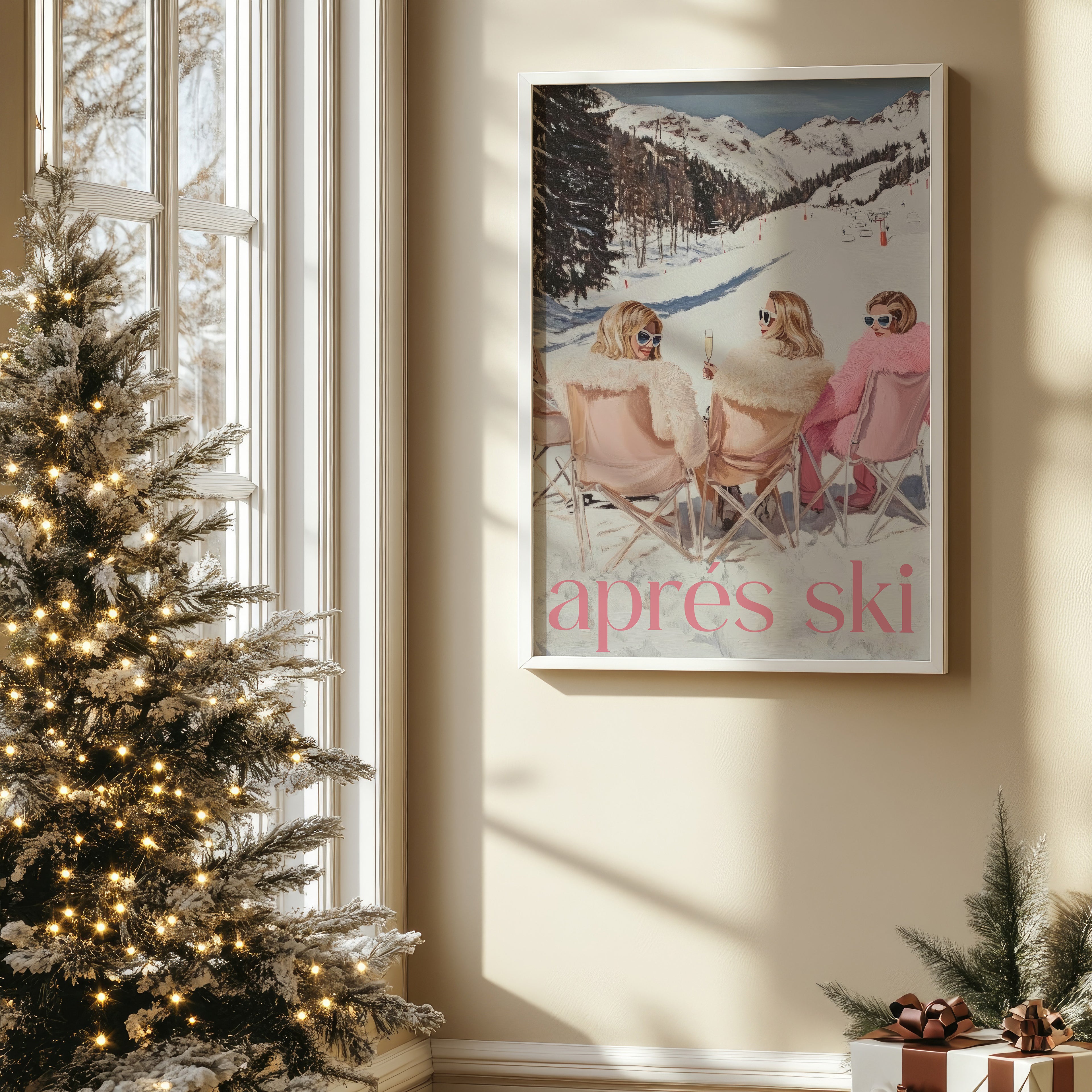 Après Ski Coquette Girls Print | Matte Vertical Poster